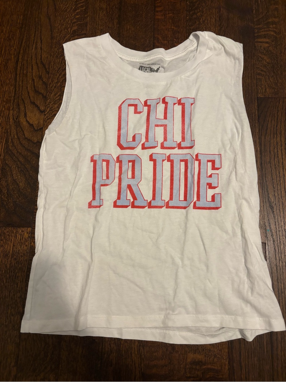 White 'CHI PRIDE' Cut Muscle Tank Top